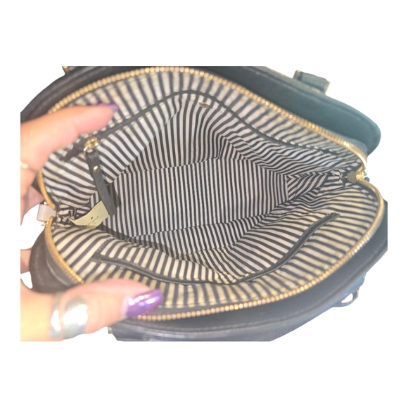 KATE SPADE LEATHER, BEIGE AND BLACK, CROSSBODY SATCHEL PURSE.NWOT,with wallet - Picture 10 of 15